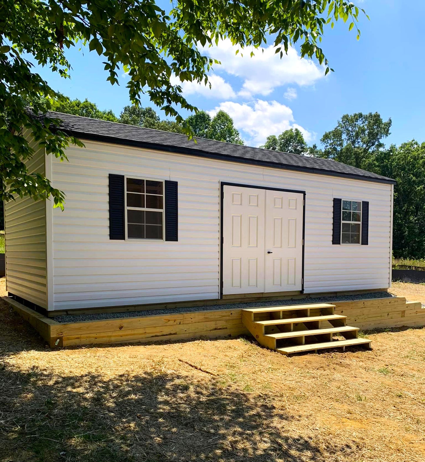 11 1/2 x 24 Peak Style Shed with Garage Door